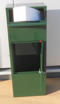 Preview: Paketbriefkasten Mefa Hazel 477 Moosgrün RAL 6005 Sonderfarbe